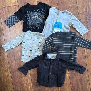 12 month baby long sleeve shirt bundle